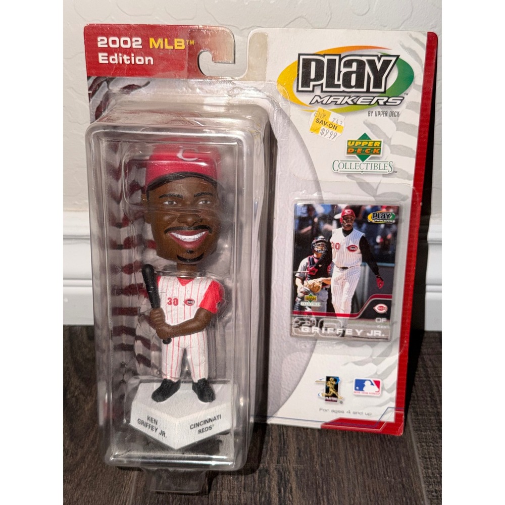 Ken Griffey Jr Cincinnati Reds 2002 Upper Deck Play Makers MLB Action Figure New